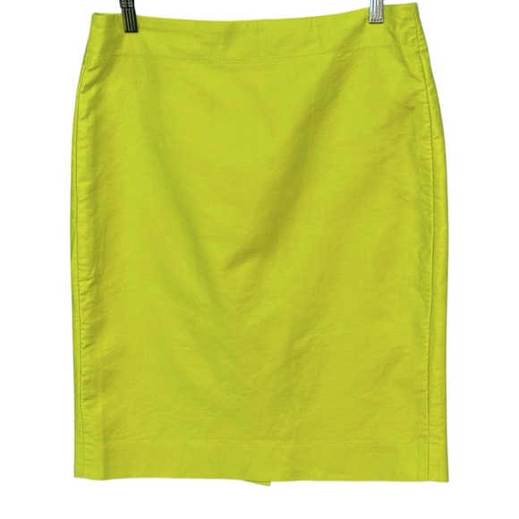 J. Crew Dresses & Skirts - Excellent! J.Crew women’s chartreuse mini pencil skirt size 8